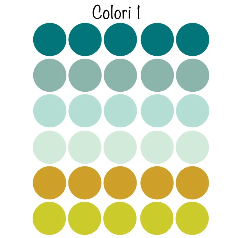 Pegatinas redondas de colores: más variantes de color disponibles