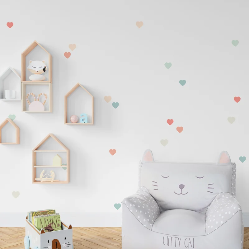 Stickers coeurs colorés-Plus de variations de couleurs disponibles