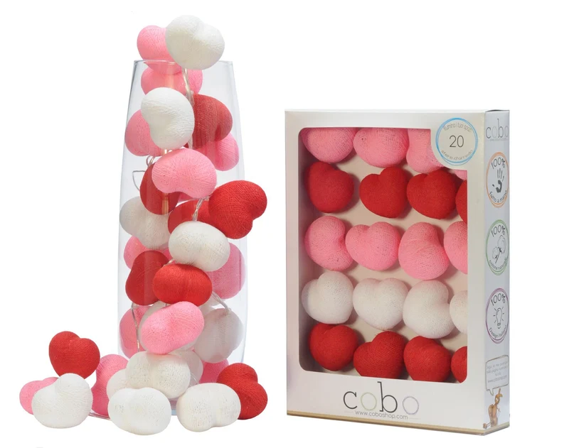 Luminous balls in the shape of a heart