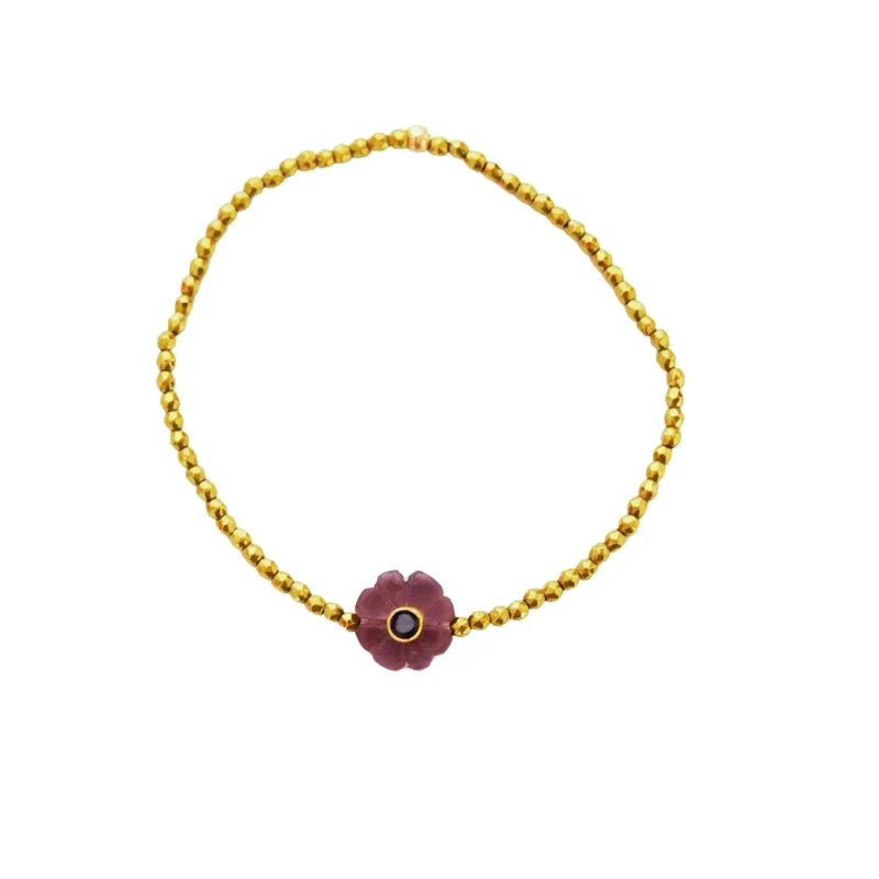 Bracelet fleur Améthyste