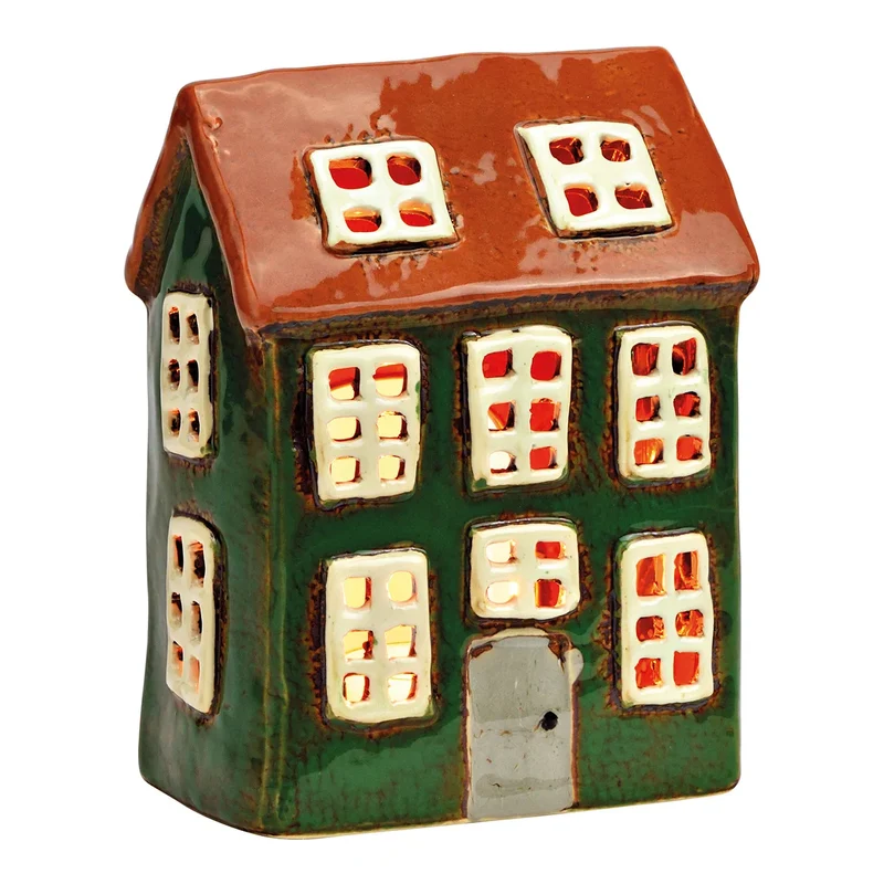 Maison photophore verte