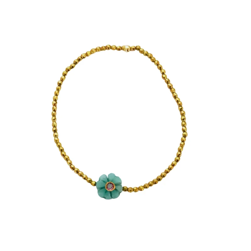 Bracelet fleur Amazonite
