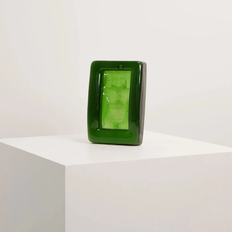 Vide-Poche en Verre Massif Vert Émeraude