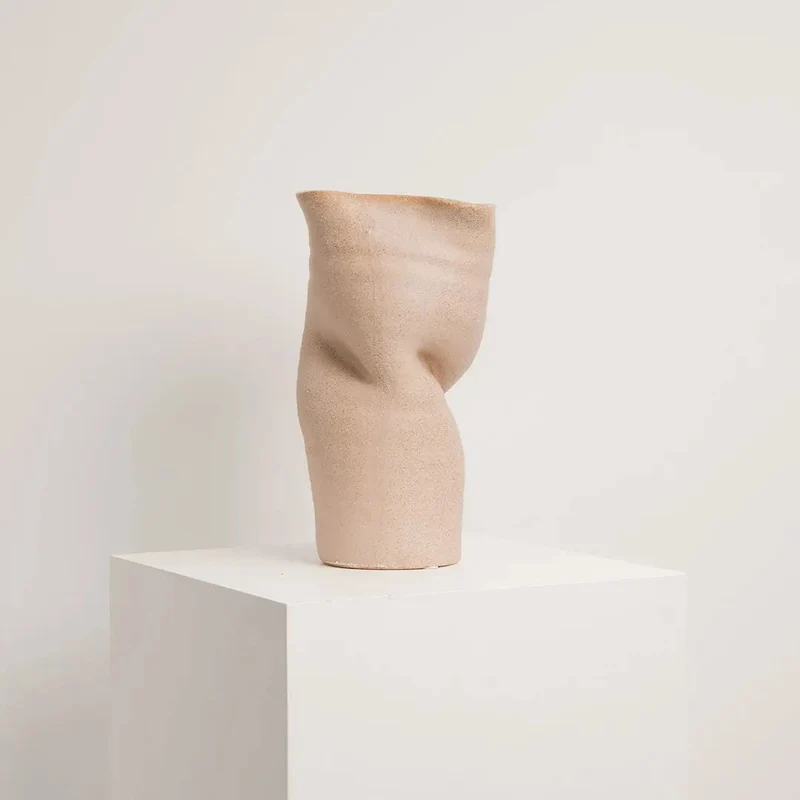 Vase en Céramique Songa Haut Beige