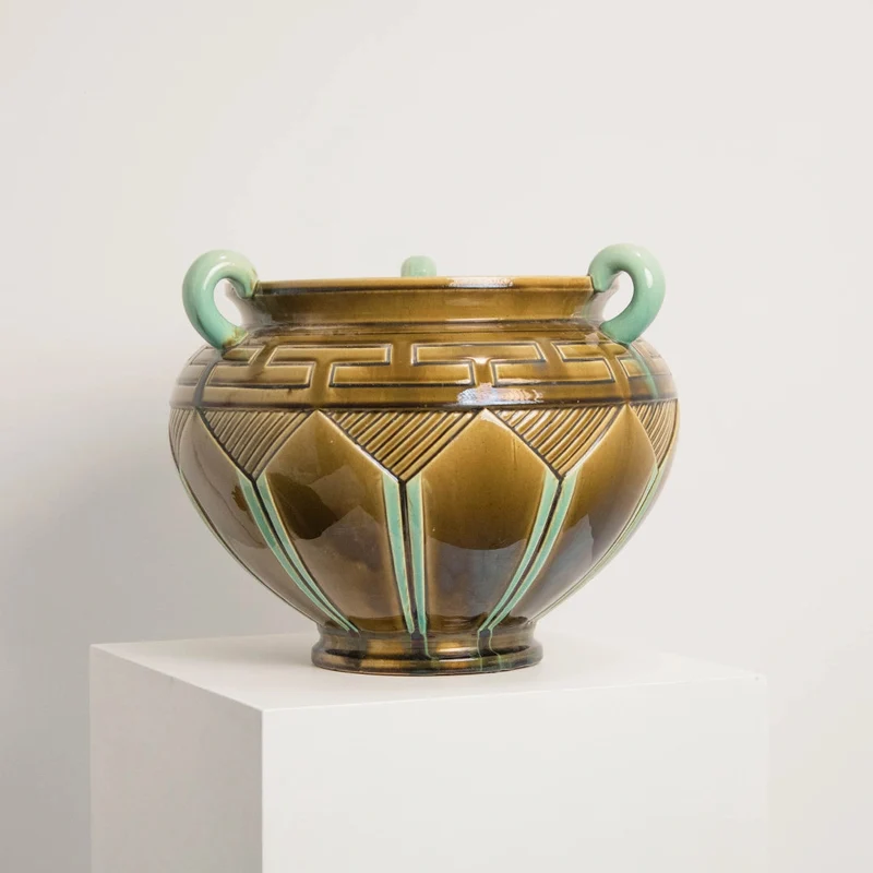 Cache-Pot en Céramique Émaillée