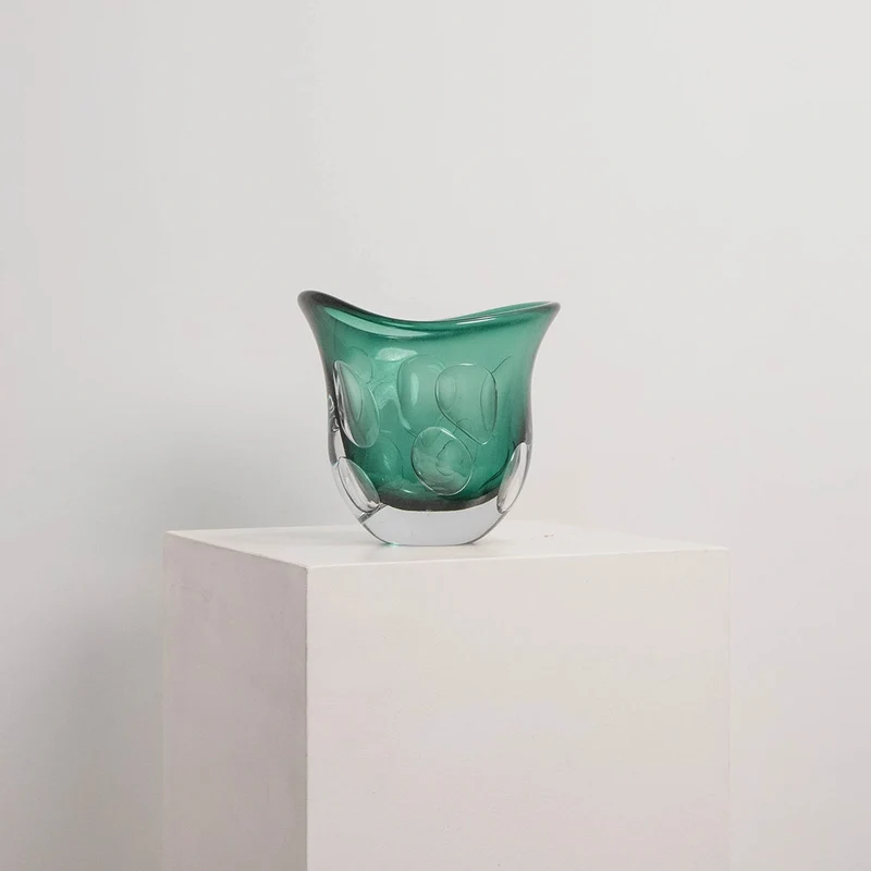 Vase en Verre Organique Flexy Vert