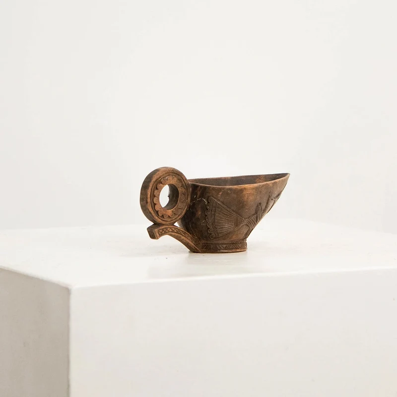 Coupe aux Oiseaux en Bois Sculpté