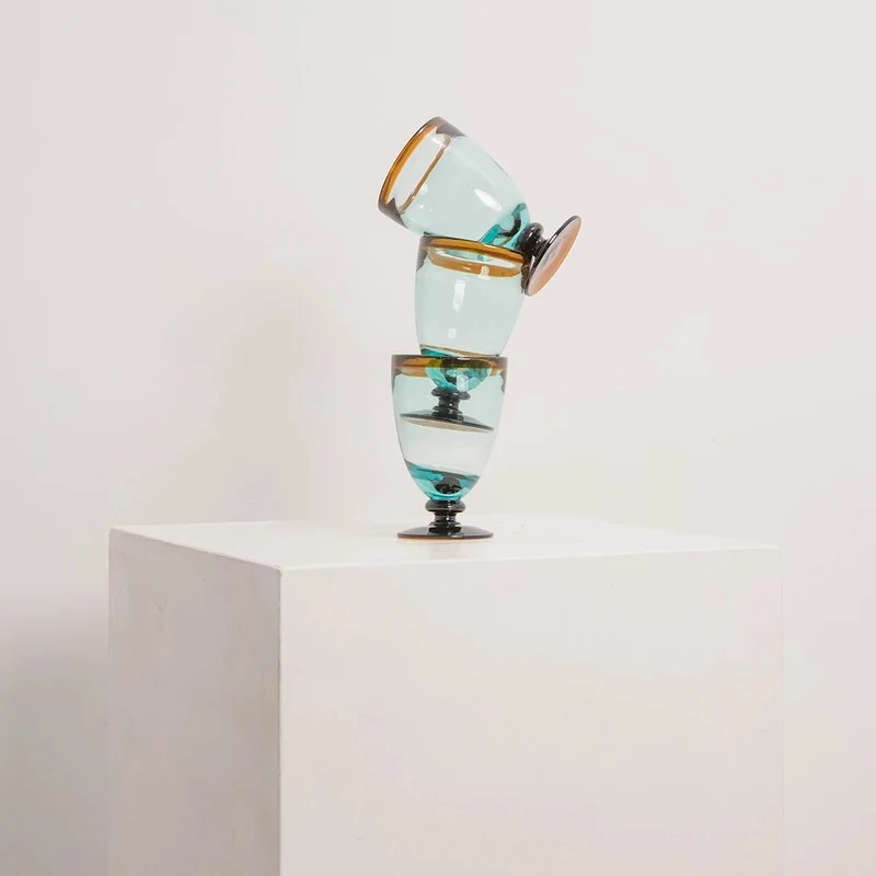 Verre à Pied en Verre Soufflé