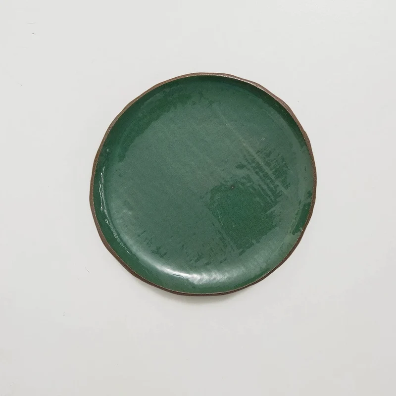 Grande Assiette en Grès et Ciment