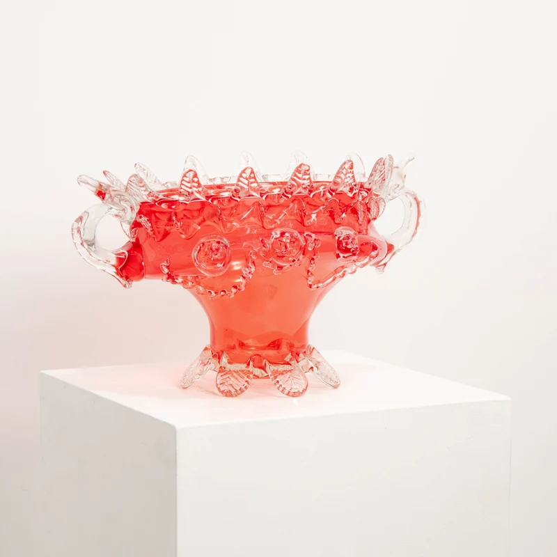 Coupe Feu et Volutes en Verre de Murano