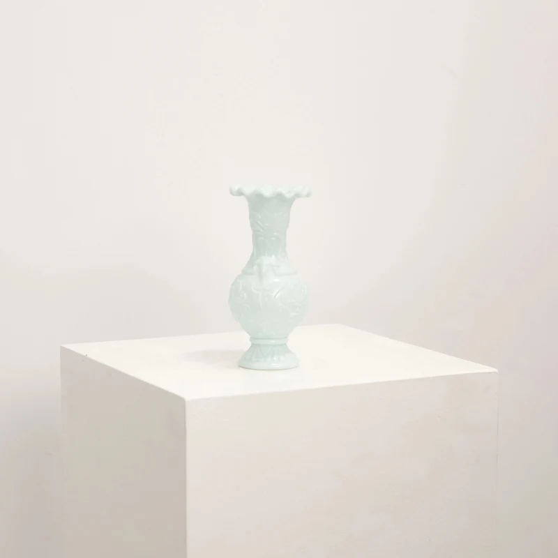 Soliflore Baroque en Opaline Turquoise