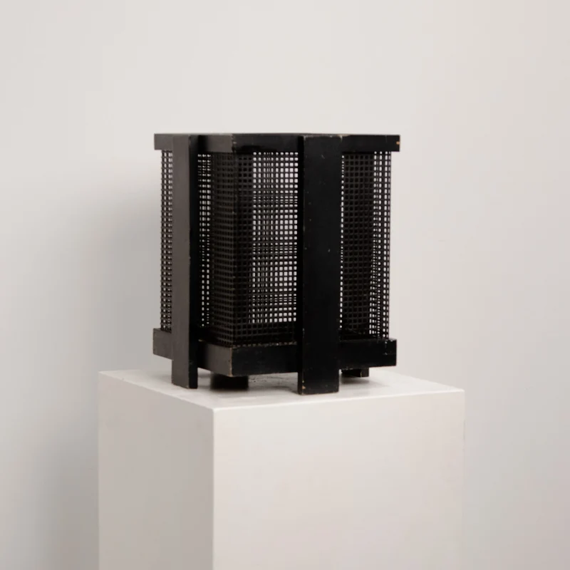 Cache-Pot Cube Ajouré Noir