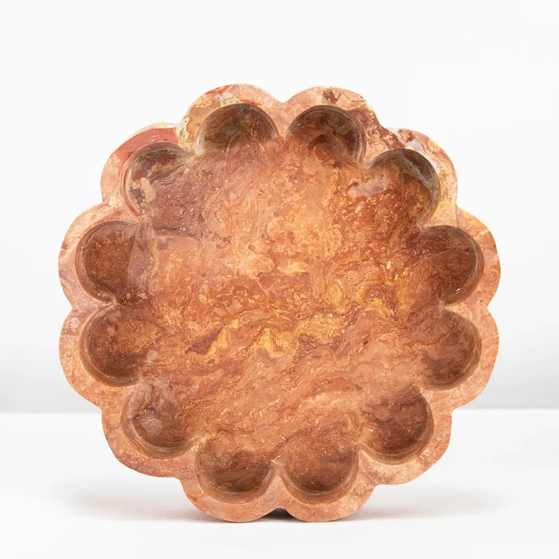 Coupe Pétale en Marbre Rose