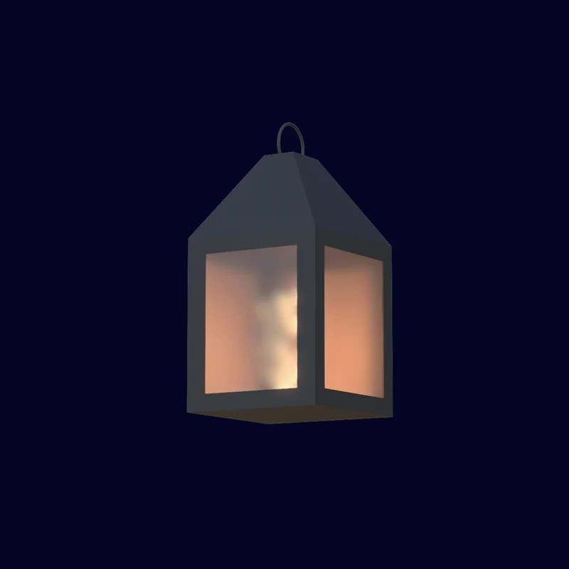 Décor de noël 3D petite lanterne H0,6 x L0,3 x P0,3m