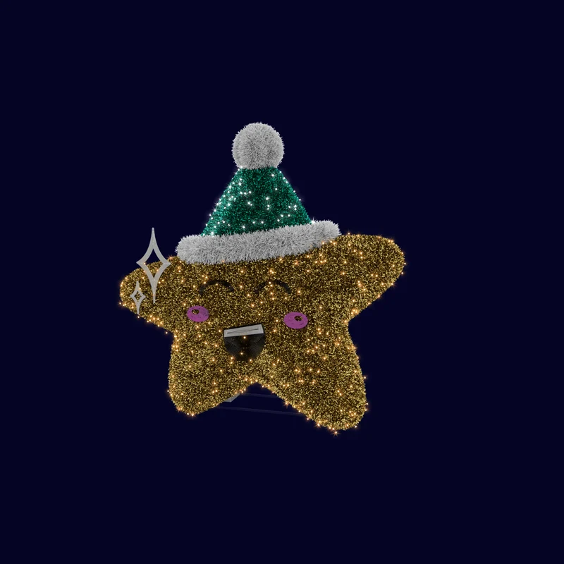 Décor de noël 3D Etoile choupi H1,8 x L1,95 x P0,5m
