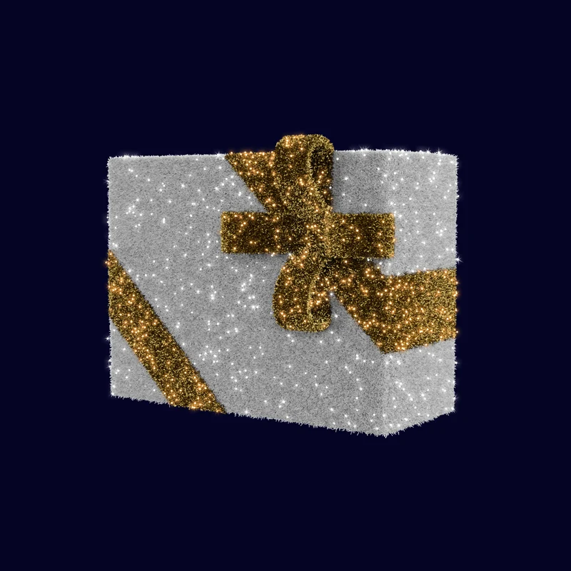 Décor de noël 3D Cadeau couché H1,5 x L2 x P0,8m