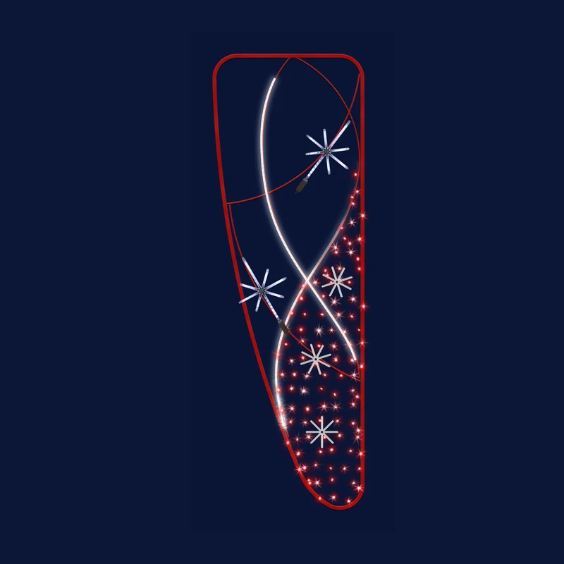 Décor de noël candélabre 2D Naé Floko H3 x L1m