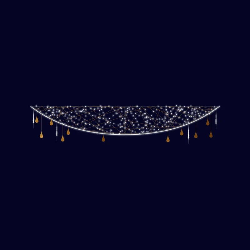 Décor de noël traversée 2D Rêve H1 x L5m