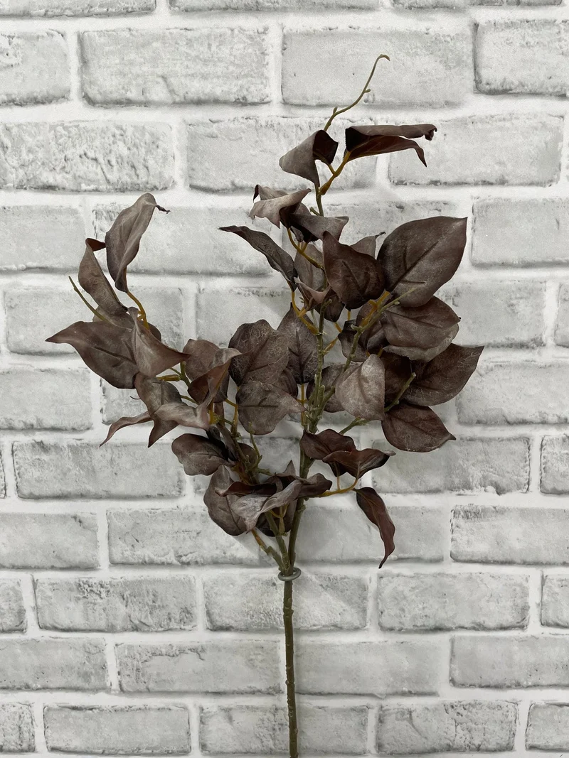 Branche décorative de feuilles séchées 30 po – Bourgogne