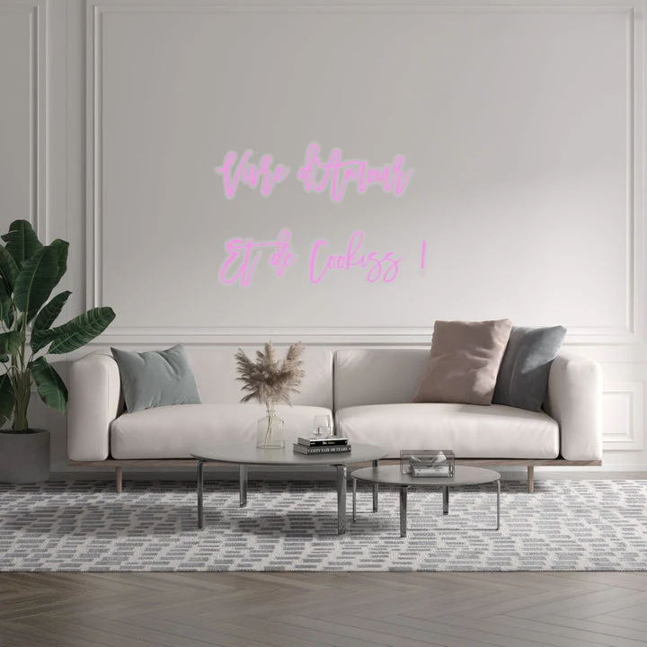 Custom text: Vivre d'Amour Et de Cookiss !