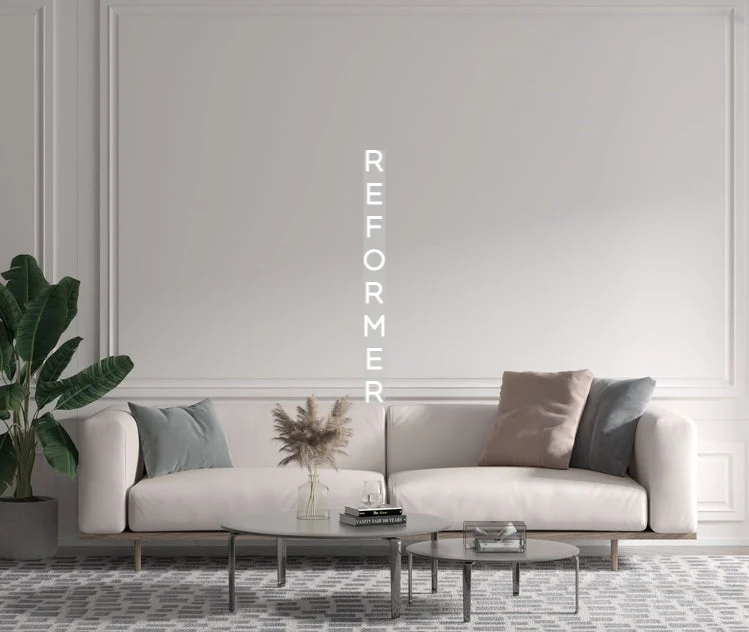 Custom text: R E F O R M E R
