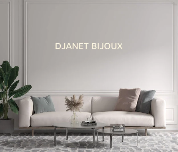 Custom text: DJANET BIJOUX