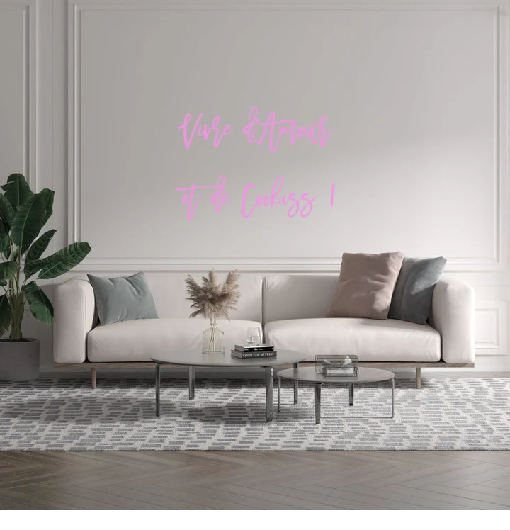 Custom text: Vivre d'Amour et de Cookiss !