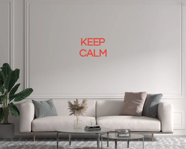 Custom text: KEEP CALM