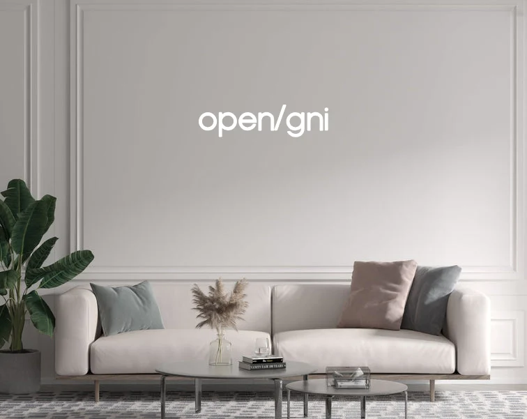 Custom text: open/gni