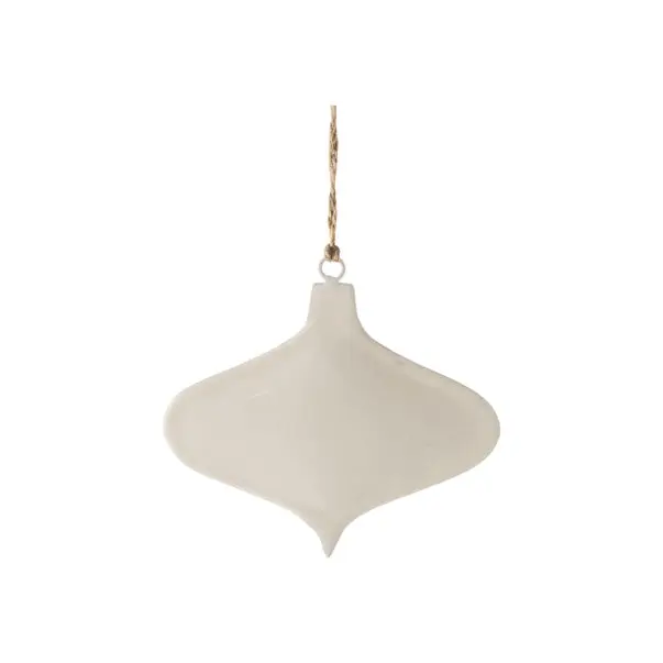 MANSON Ornement en émail blanc 3"