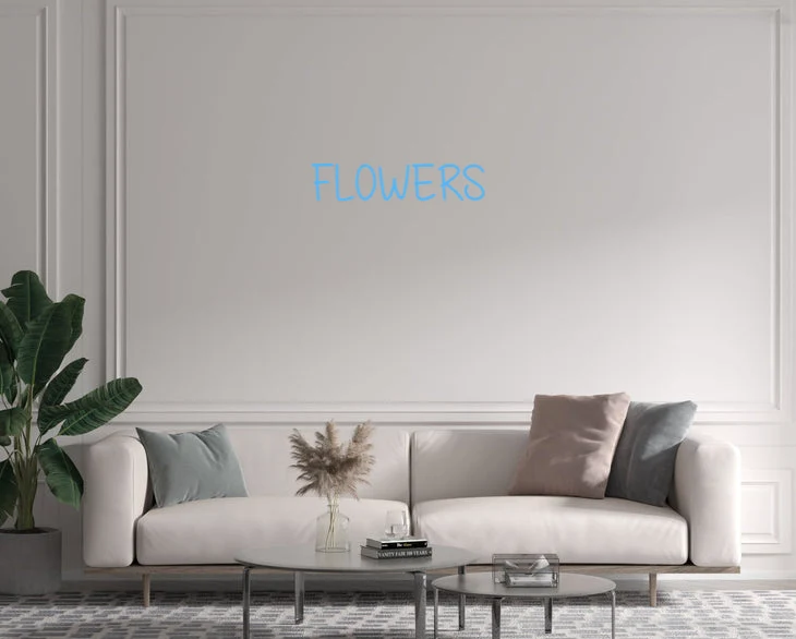 Custom text: FLOWERS