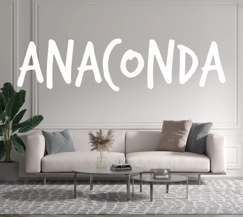 Custom text: anaconda