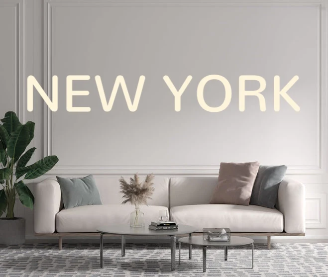 Custom text: NEW YORK