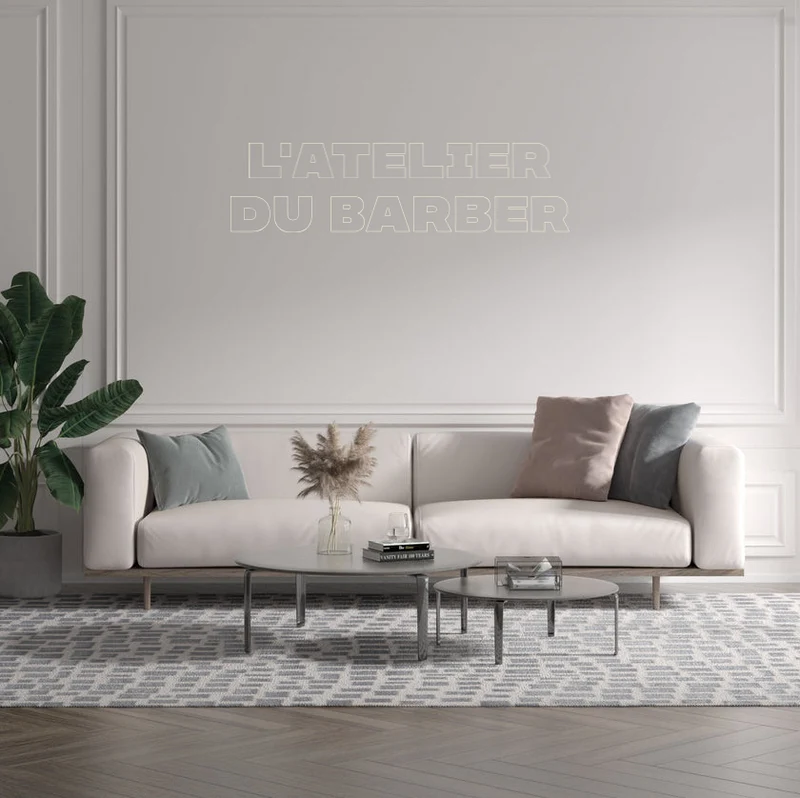 Custom text: L'Atelier du Barber